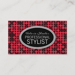 Ruby Red Glam Business Card