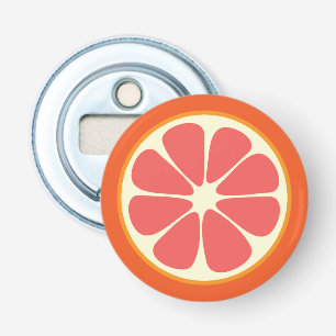 Ruby Red Grapefruit Juicy Sweet Citrus Fruit Slice Bottle Opener