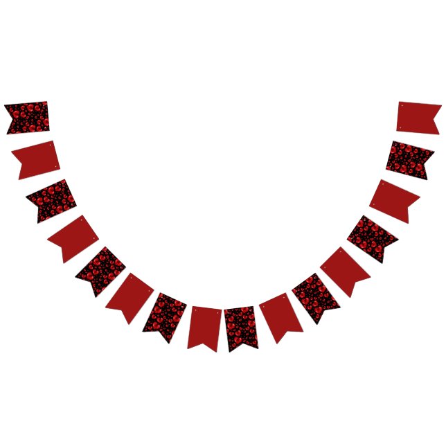 Ruby Red Heart Gems Bunting Flags (All)