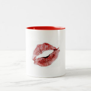 "RUBY RED LIPS" ON COFFEE MUG (GREAT GIFT)