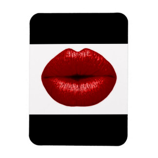 RUBY RED LIPSTICK MAKEUP BEAUTY FASHION SALON LIPS MAGNET