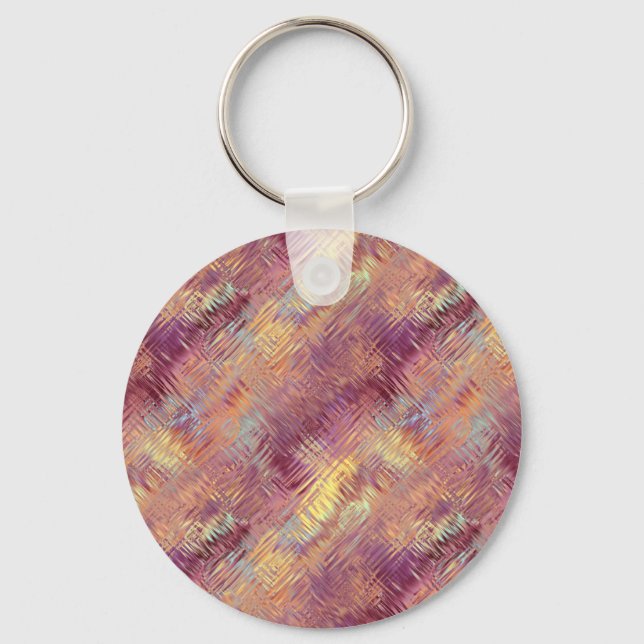 Ruby Red Liquid Pattern Keychain (Front)