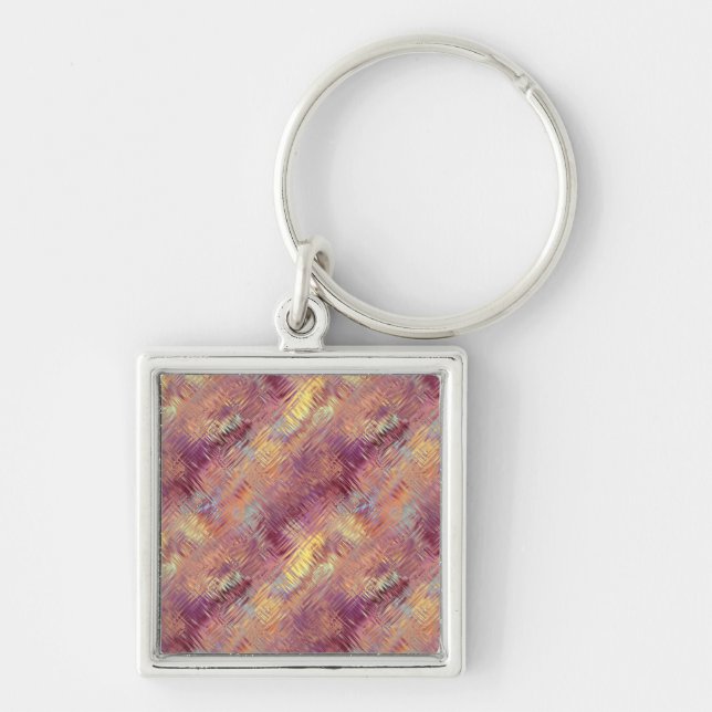 Ruby Red Liquid Pattern Keychain (Front)