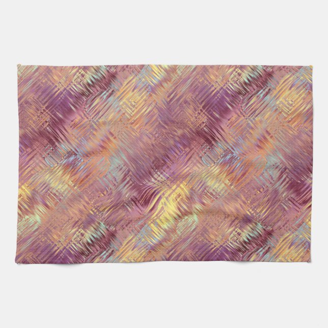Ruby Red Liquid Pattern Kitchen Towel (Horizontal)