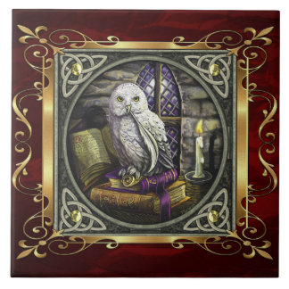 Ruby Red Medieval Witchcraft Ritual Alter Offering Tile