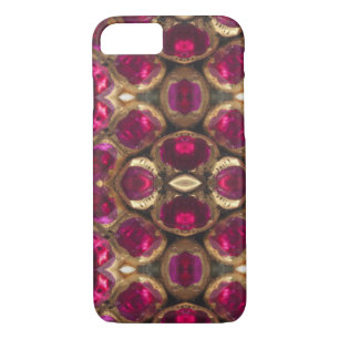 Ruby Red Pink Gold Gemstone Pattern Elegant Chic Case-Mate iPhone Case