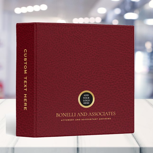 RUBY RED  Professional Round LOGO PRESENTATION Binder (Creator Uploaded)