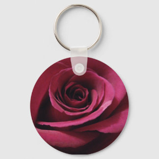 Ruby Red Rose Keychain