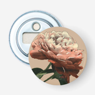 Ruby Red Rose with White Accents Bottle Opener