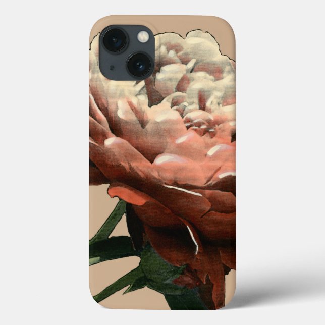 Ruby Red Rose with White Accents Case-Mate iPhone Case (Back)