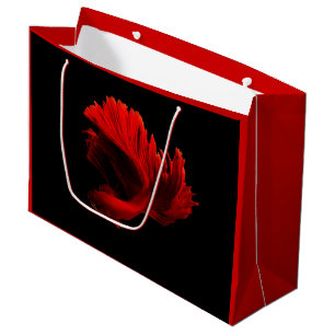 Ruby Red Siamese Fighting Fish Large Gift Bag