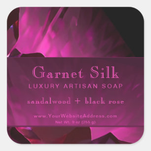 Ruby Red Silk Elegant Modern Luxury Product Label