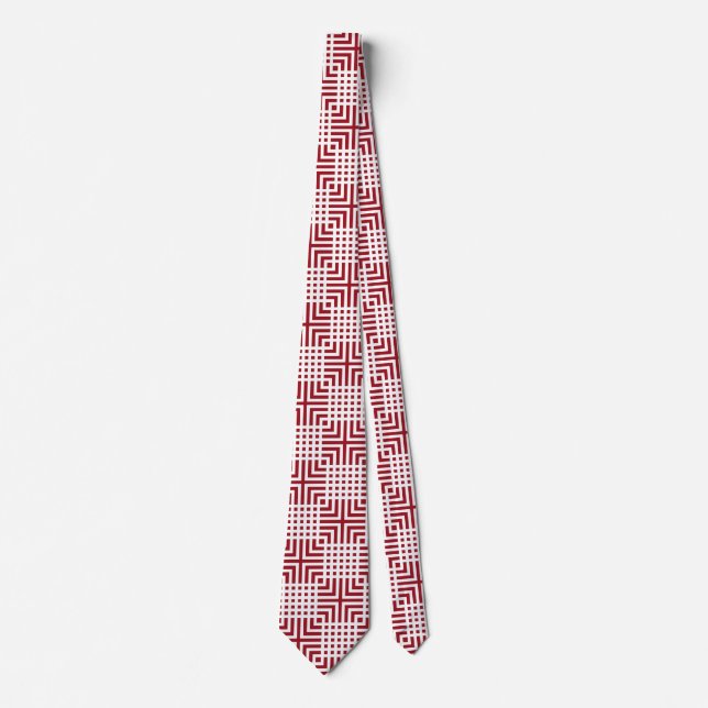 Ruby Red Simple Pattern Tie (Front)