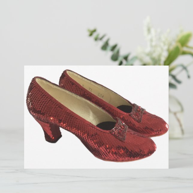Ruby Red Slippers Shoes Blank Cards Wicked! (Standing Front)