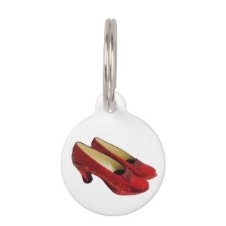 Ruby Red Slippers Shoes Round Pet Tag for Oz fans