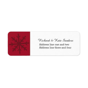 Ruby Red Snowflake Texte personnalisé