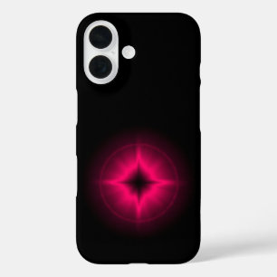 Ruby Red Star on black iPhone 16 Case