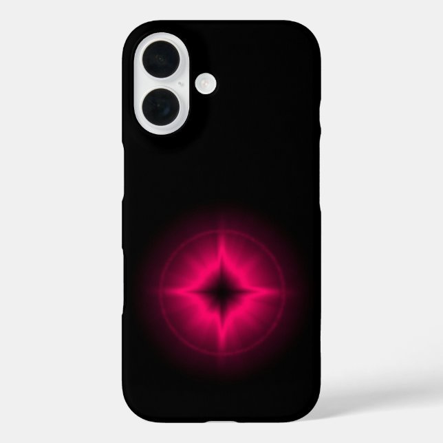 Ruby Red Star on black Case-Mate iPhone Case (Back)