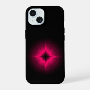 Ruby Red Star on black iPhone 15 Case