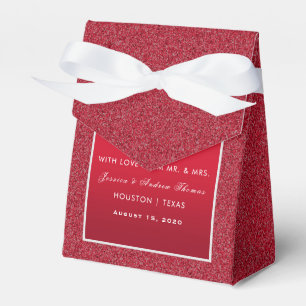Ruby Red & Stylish Gem Wedding Favor Box