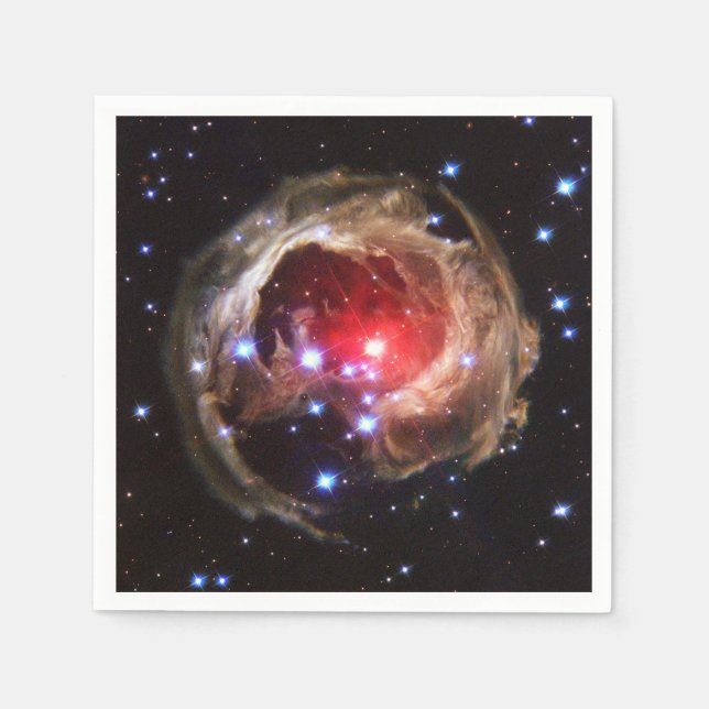 Ruby Red Supergiant Star Dust Napkin (Front)