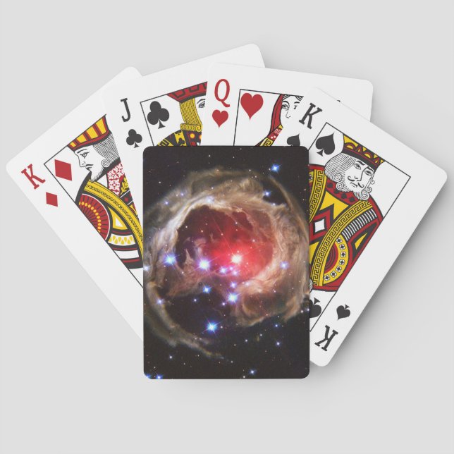 Ruby Red Supergiant Star Dust Playing Cards (Back)
