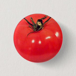Ruby Red Tomato Fun 1 Inch Round Button