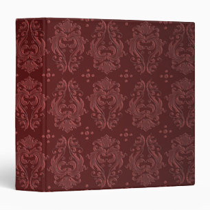 Ruby Red Victorian Delight Damask Binder