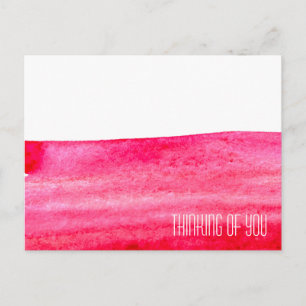 Ruby Red watercolor minimalist Postcard