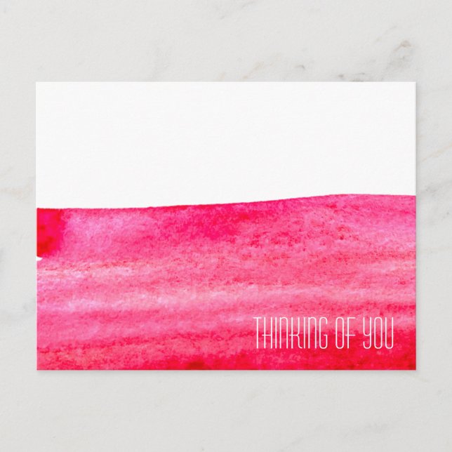 Ruby Red watercolor minimalist Postcard (Front)