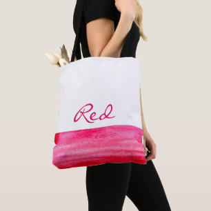 Ruby Red watercolor minimalist Tote Bag