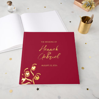 Ruby Red Wedding Guest Book