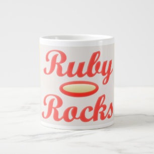 RUBY ROCKS ROUGE ET CAFÉ CRÈME MUG