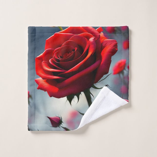 Ruby Rouge Rose Pierre Et Bufs, (Gant de toilette)