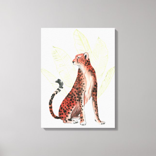 Ruby Runner Leopard Canvas Print (Front)