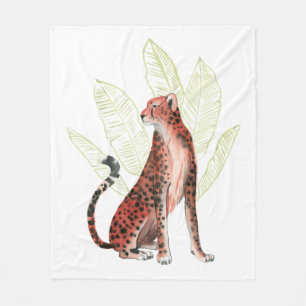 Ruby Runner Leopard Fleece Blanket