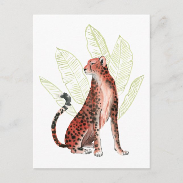 Ruby Runner Leopard Postcard (Front)