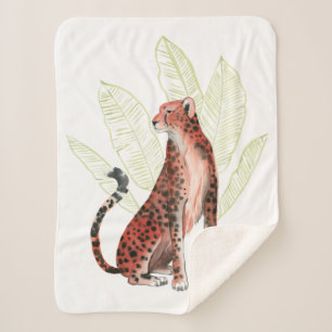 Ruby Runner Leopard Sherpa Blanket