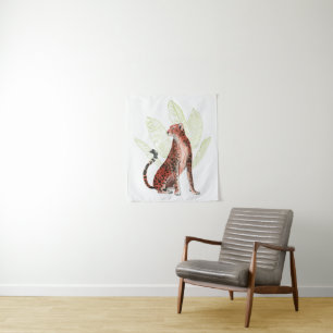 Ruby Runner Leopard Tapestry