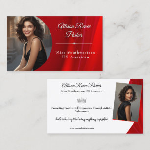Ruby Shine Pageant Business Card