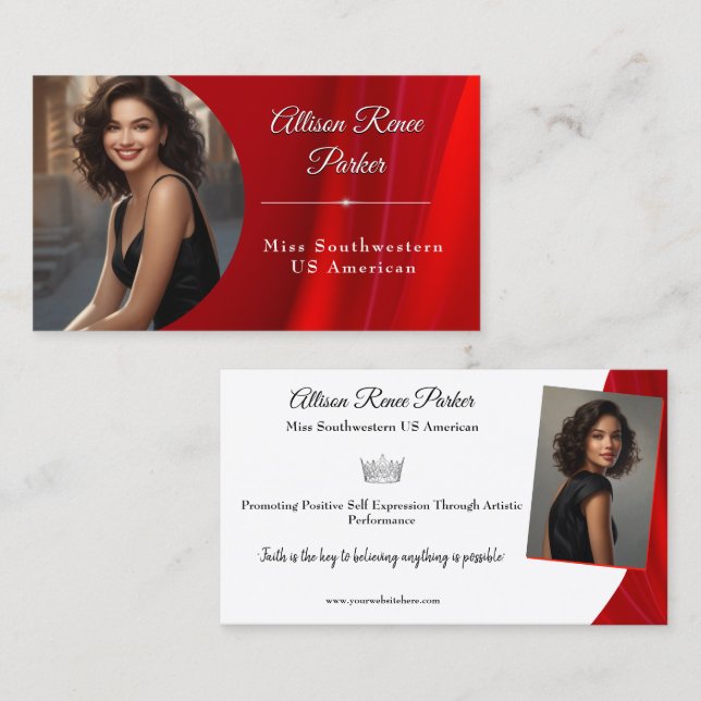 Ruby Shine Pageant Business Card (Front/Back)