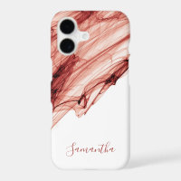 Ruby smoke red white elegant personalized