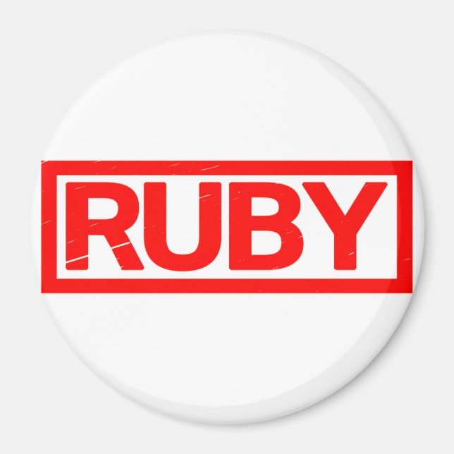 Ruby Stamp Magnet (Front)