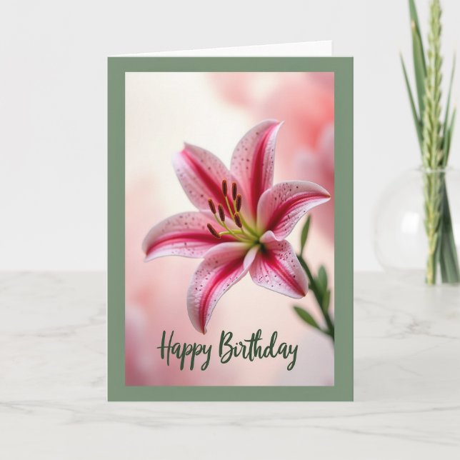 Ruby Striation Birthday Card (Front)