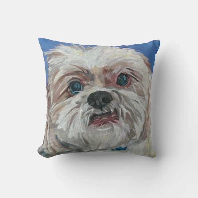 Ruby the Shih Tzu Portrait Pillow (Front)