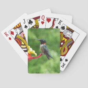 Ruby-Throated Hummingbird Bird Photography Playing Cards