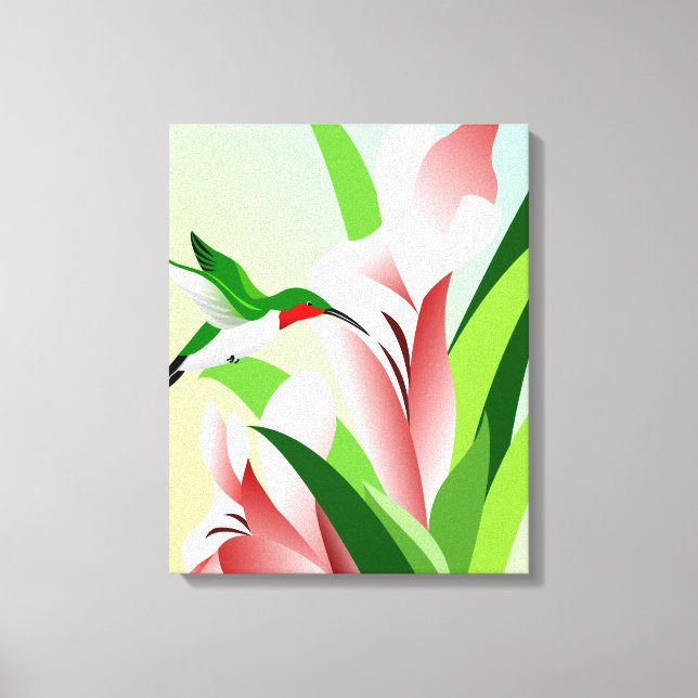 Ruby-throated Hummingbird Canvas Print (Front)