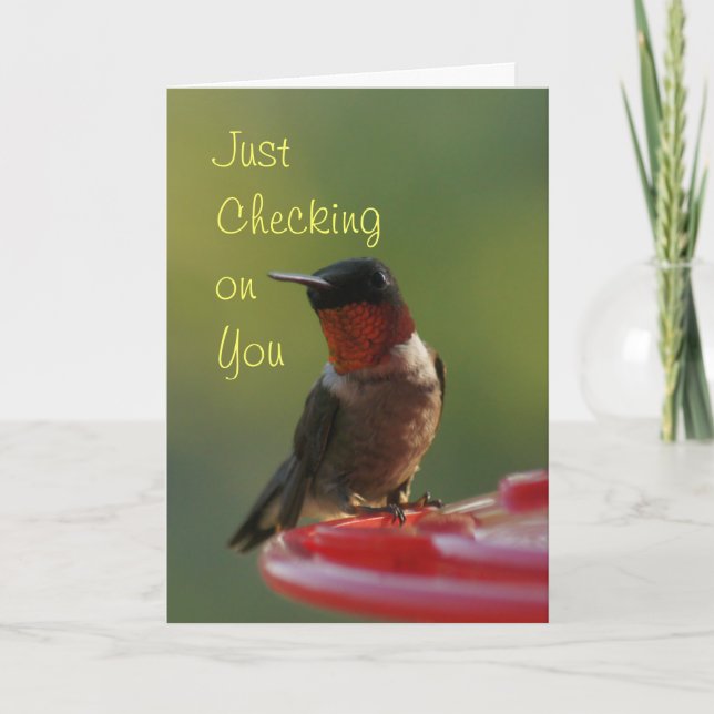 Ruby Throated Hummingbird - customize Card (Front)