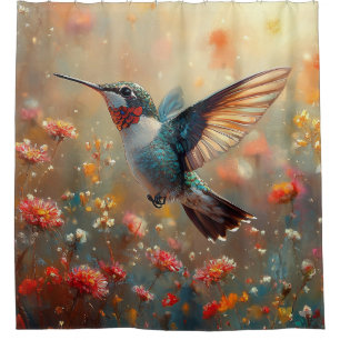 Ruby-Throated Hummingbird Floral