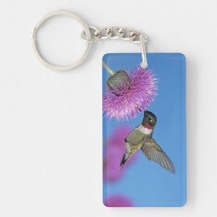Ruby-throated Hummingbird Keychain